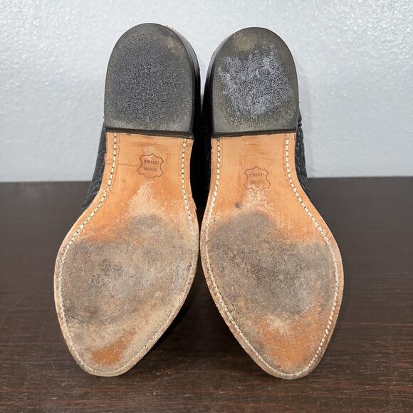 VTG Palomino 932 Black Mens Size 9 EE Leather USA Western Cowboy Boots Shoes main image 4